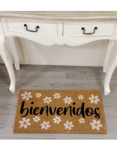 Felpudo fibra coco margaritas