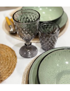 Copa cristal gris 330ml Mileto