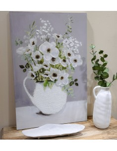 Cuadro lienzo jarrón floral...