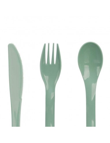 Set 4 piezas cubierto picnic verde