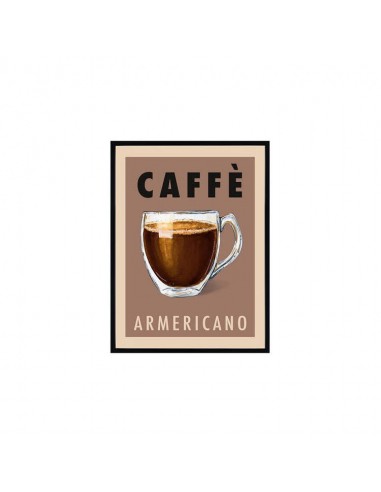 Cuadro enmarcado borde negro 30cm Café