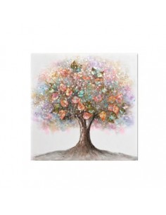 Cuadro lienzo árbol colores...