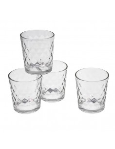 Set 4 vasos 360ml Diamante