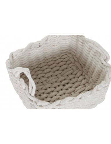 Cesta de cuerda blanca con asas Nelia Cesta de cuerda blanca con asas Nelia