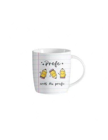 Taza cerámica blanca 350ml Profe eres...
