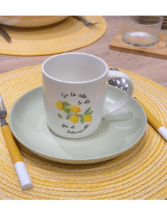 Taza cerámica blanca 350ml...