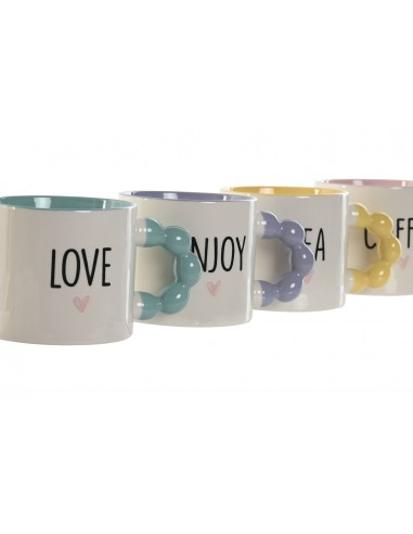 Taza pocelana mensaje positivo y asa...