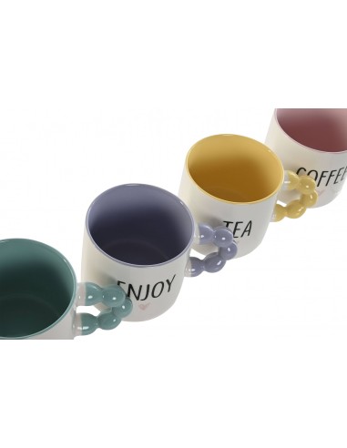 Taza pocelana mensaje positivo y asa...