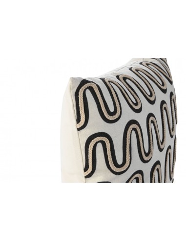 Cojín algodón ondas negras 45cm Nilo Cojín algodón ondas negras 45cm Nilo