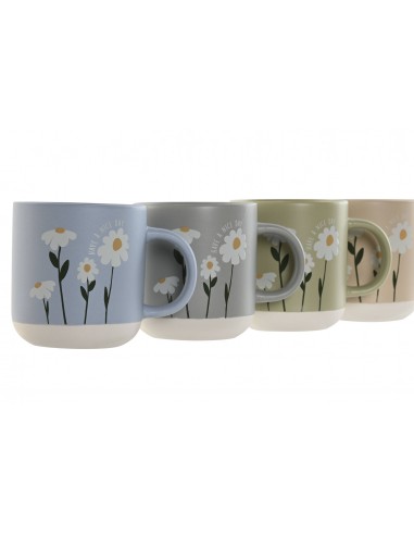 Taza porcelana con margaritas 365ml... Taza porcelana con margaritas 365ml...