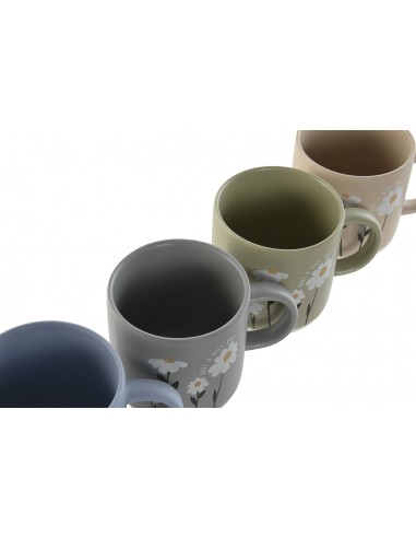 Taza porcelana con margaritas 365ml... Taza porcelana con margaritas 365ml...