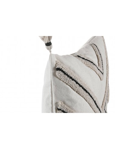 Cojín algodón diseño étnico y borlas...