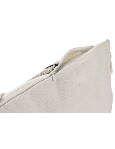 Cojín algodón diseño étnico y borlas...