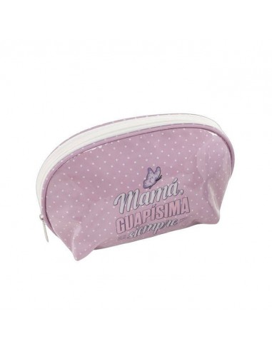 Neceser rosa lunares blancos Mommy