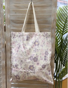 Bolsa tote algodón floral...