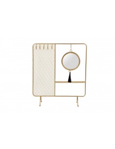 Soporte joyero metal dorado...