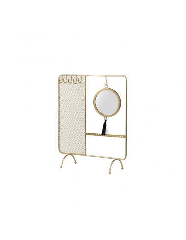 Soporte joyero metal dorado con...