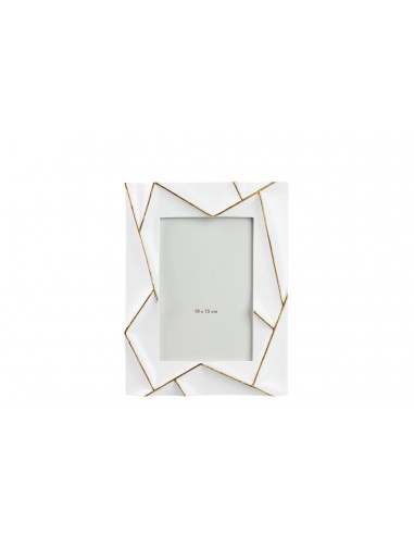 Marco de foto 10x15cm resina blanco y... Marco de foto 10x15cm resina blanco y...
