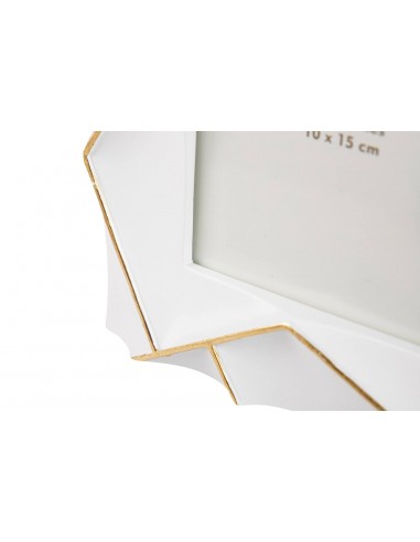 Marco de foto 10x15cm resina blanco y... Marco de foto 10x15cm resina blanco y...