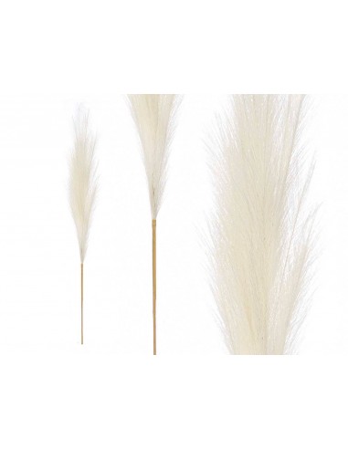 Vara pampa decorativa blanca 110cm
