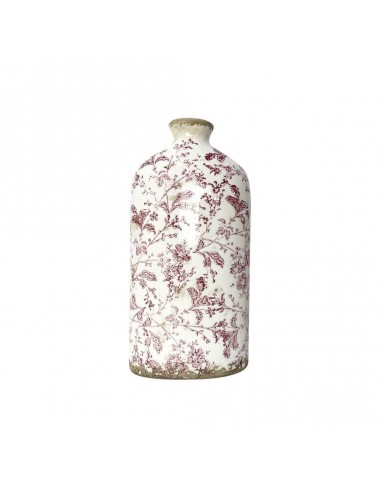 Jarrón plano estampado floral vintage...