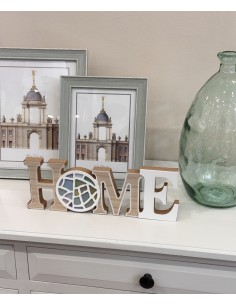 Decoración madera letrero Home