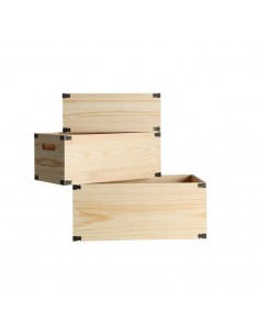 Caja de madera con asa y...