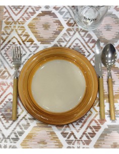 Plato postre gres cenefa...