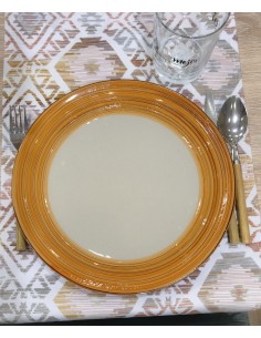 Plato llano gres cenefa...