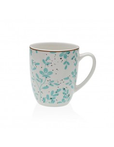 Taza porcelana turquesa y... 2