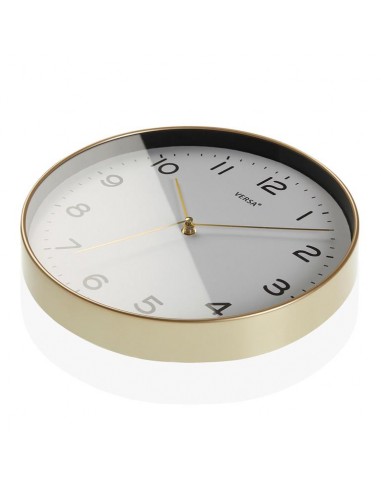 Reloj de pared redondo blanco borde...