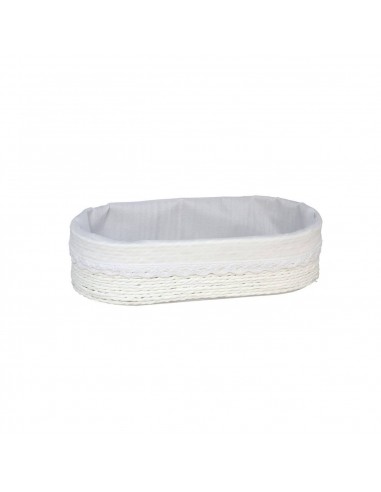 Cesta ovalada con tela blanca 26cm...