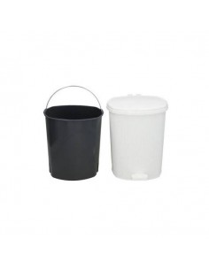Cubo de basura blanco con... 2