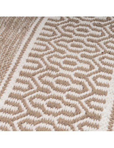 Alfombra algodón diseño étnico beige...