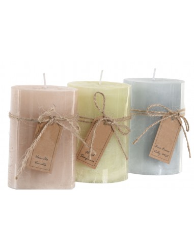 Vela aromática redonda con cuerda...