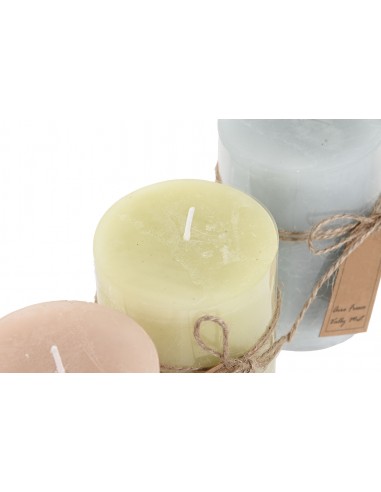 Vela aromática redonda con cuerda...