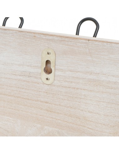 Perchero pared madera y metal negro...