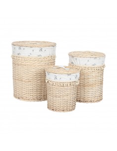 Cesto ropa mimbre con forro... 2