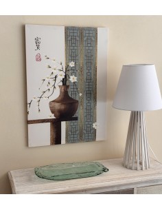 Cuadro lienzo jarrón...