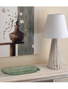 Lámpara sobremesa madera...