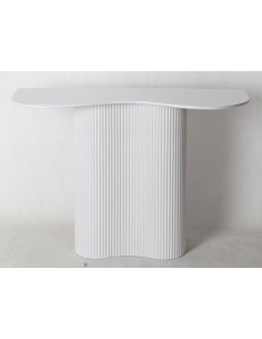 Consola de metal blanca Ondra 2