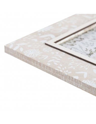 Marco foto 10x15cm floral madera...