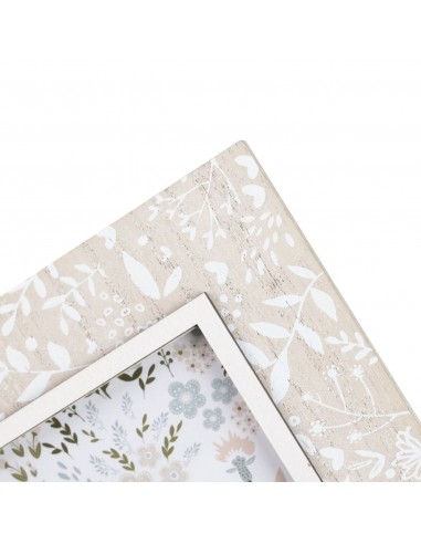 Marco foto 10x15cm floral madera...