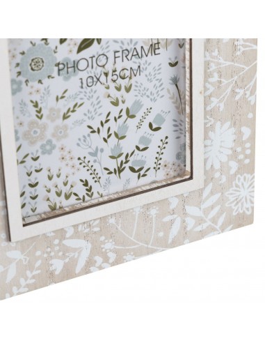 Marco foto 10x15cm floral madera...