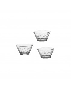 Set 3 bol cristal relieve...