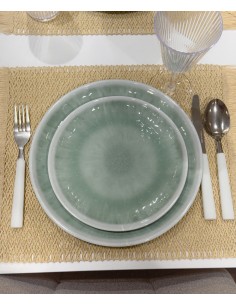 Plato de melamina turquesa...