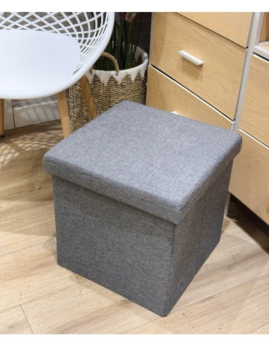 Puf almacenaje gris oscuro Klein