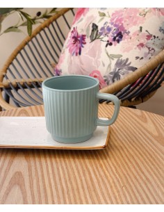 Taza cerámica rayas 300ml