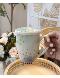 Taza porcelana infusión con...