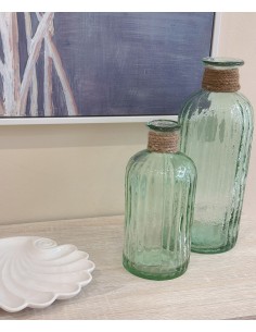 Jarrón botella cristal...